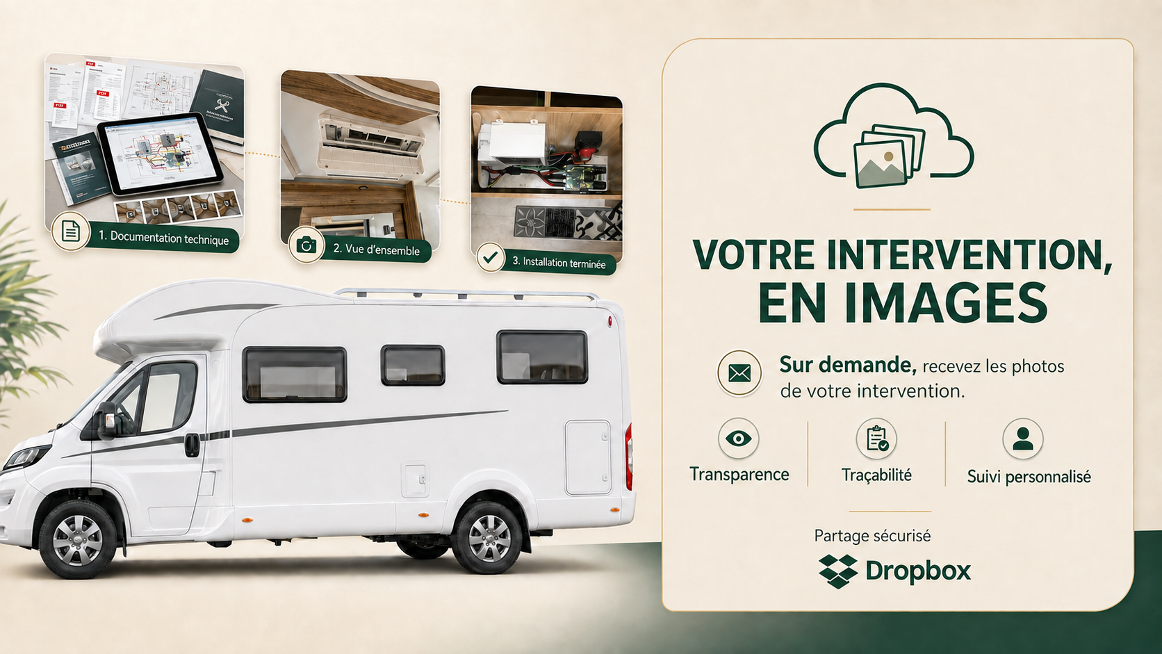 Présentation du suivi photographique d’une intervention CampArca, de la documentation technique à l’installation terminée